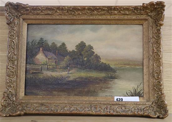 M. L. Beck - oil on canvas, On The Avon, signed, 24 x 39cm